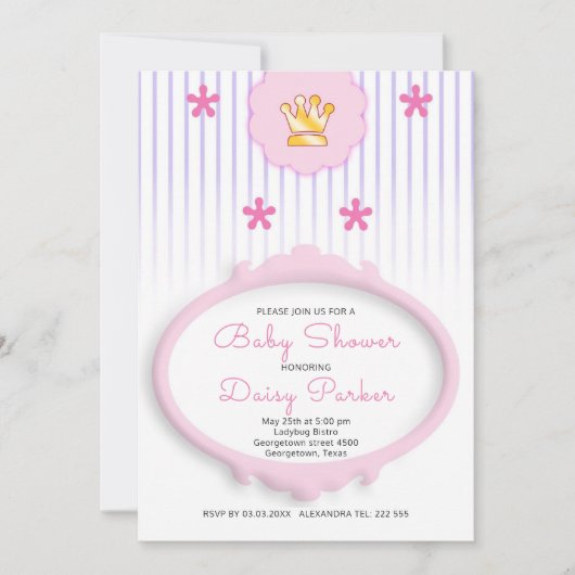 Invitation Couronne Or Et Grandes Pures (Devant)