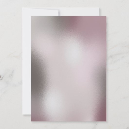 Invitation Couronne Parties scintillant chic, métal Rose (Dos)