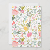 Invitation Couronne pastel de fleurs de prairie douche nuptia (Dos)