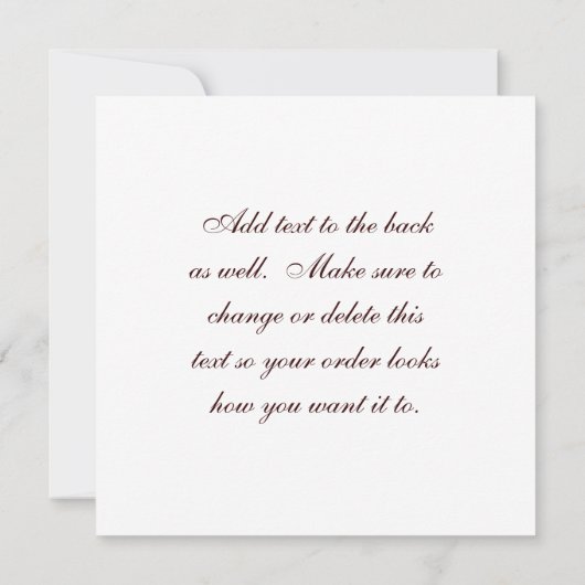 Invitation Couronne rose (Dos)