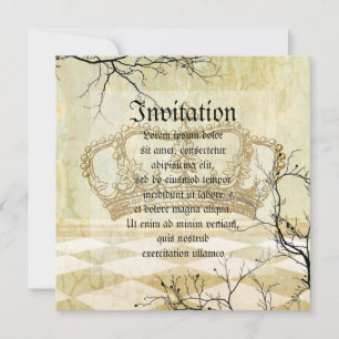 Invitation Couronne royale avec succursales