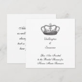 Invitation Couronne royale classique (Devant / Derrière)