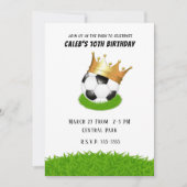 Invitation Couronne Royale Dorée Fête d'Anniversaire de Star  (Devant)