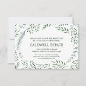 Invitation Couronne rustique verte pour carton d'invitation d (Devant)