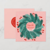 Invitation Couronne tchèque de Noël Joyeux (Devant / Derrière)