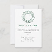 Invitation Couronne végétale rustique | Carton d'invitation d (Devant)