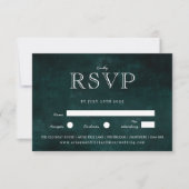 Invitation Couronne vintage sombre avec feuillage rustique (Devant)