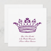 Invitation Couronne violette (Devant / Derrière)