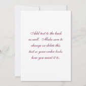 Invitation Couronne violette (Dos)