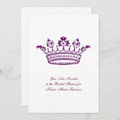 Invitation Couronne violette (Devant / Derrière)