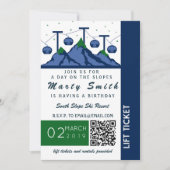 Invitation couronnée de neige de billet (Devant)