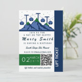 Invitation couronnée de neige de billet (Debout devant)