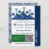 Invitation couronnée de neige de billet (Devant / Derrière)