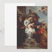 Invitation Couronnement de sainte Rosalie par Anthony van Dyc (Devant / Derrière)