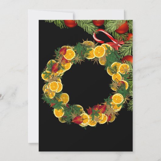 Invitation Couronnes de Noël mignonnes (Dos)