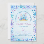Invitation Couronnes de princesse de conte de fées gelé pour (Devant)