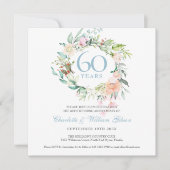 Invitation Couronnes de roses pour les 60/75 ans de mariage d (Devant)