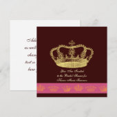 Invitation Couronnes Dorées (Devant / Derrière)