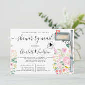 Invitation Courrier à l'aquarelle de printemps florale (Debout devant)