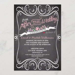 Invitation Courrier de tableau de fleurs et de remous