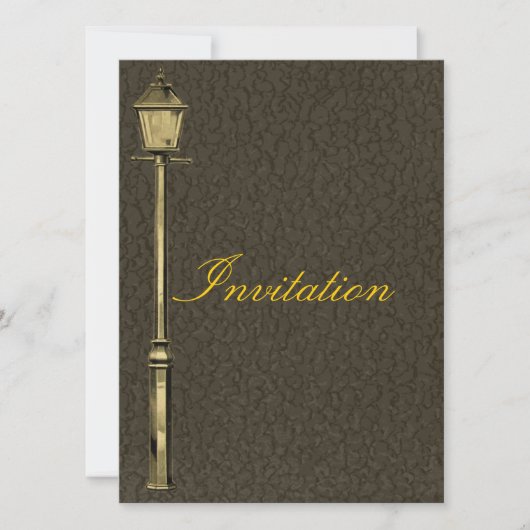 Invitation Courrier vintage de lampe (Devant)
