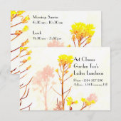 Invitation Cours d'art Déjeuner des dames Thés dans le jardin (Devant / Derrière)