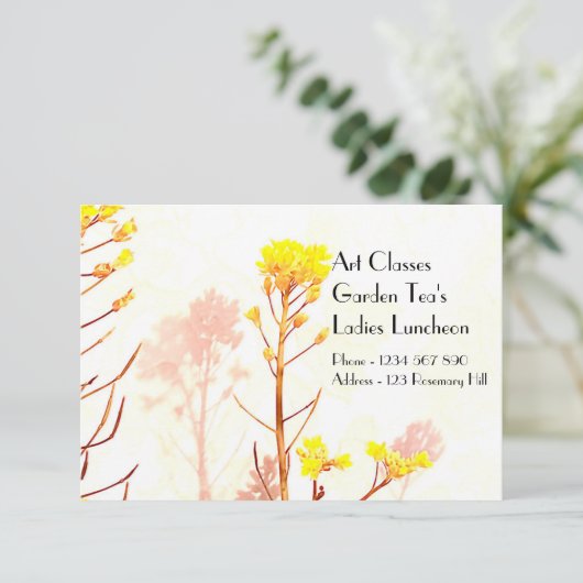 Invitation Cours d'art Dîner Dîner Dîner des Dames Thé de jar (Debout devant)