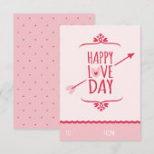 Invitation Cours de classe d'amour doux Saint-Valentin pour e (Devant / Derrière)