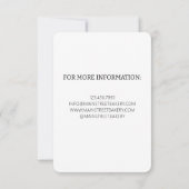 Invitation Cours de cuisine pour l'ouverture de la boulangeri (Dos)