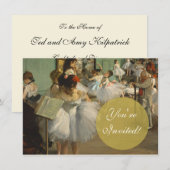 Invitation Cours de danse Degas Danseuses de ballet Danseuse  (Devant / Derrière)