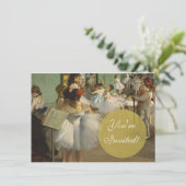 Invitation Cours de danse Degas Danseuses de ballet Danseuse  (Debout devant)
