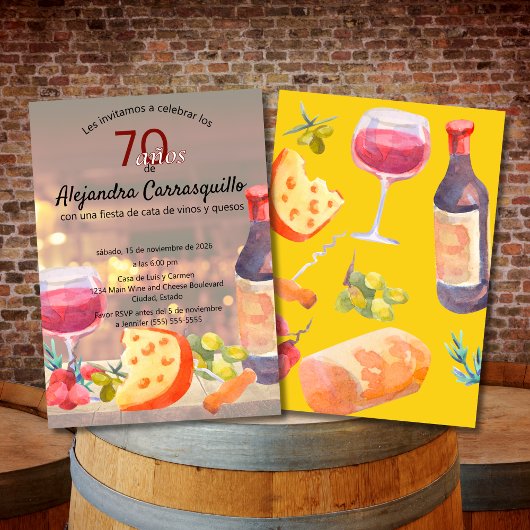 Invitation Cours de dégustation de vin espagnol et de fromage