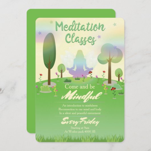 Invitation Cours de méditation (Devant / Derrière)