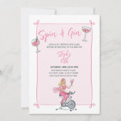 Invitation Cours de Spin et Gin Rose et Soirée Cocktail (Devant)