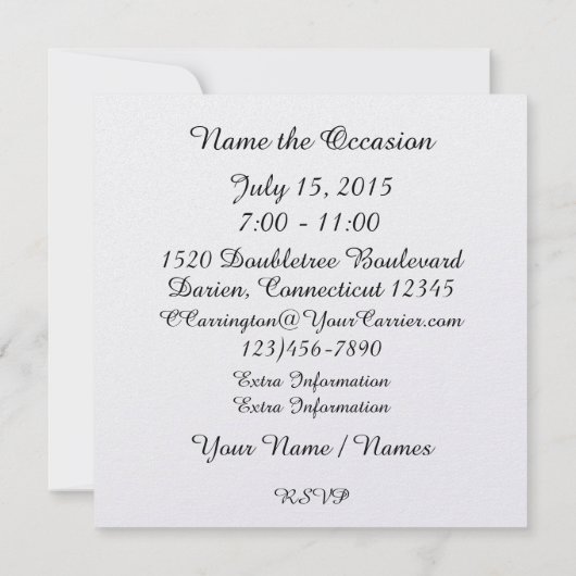 Invitation Cours d'été (Dos)