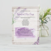Invitation Cours d'huiles essentielles à l'aquarelle Lavande  (Debout devant)