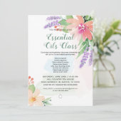Invitation Cours d'huiles essentielles florales aquarelles de (Debout devant)