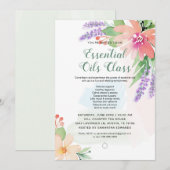 Invitation Cours d'huiles essentielles florales aquarelles de (Devant / Derrière)
