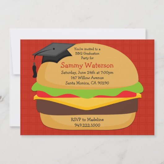 Invitation Cours d'invitation du BBQ Graduation Party 2012 (Devant)