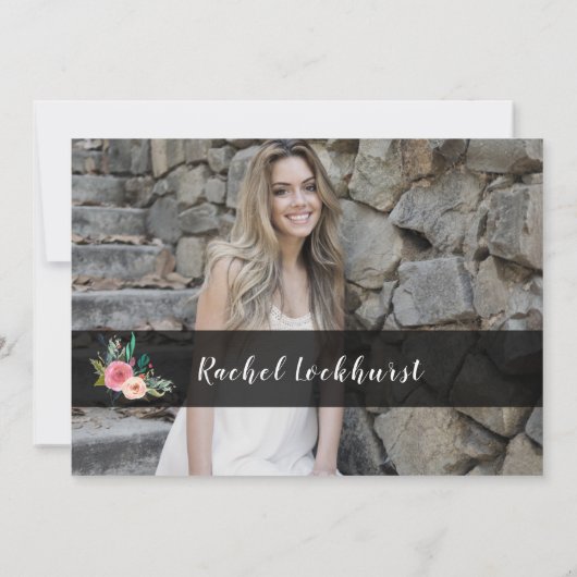 Invitation Cours Floral sur mesure Graduation (Dos)