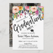 Invitation Cours Floral sur mesure Graduation (Devant / Derrière)