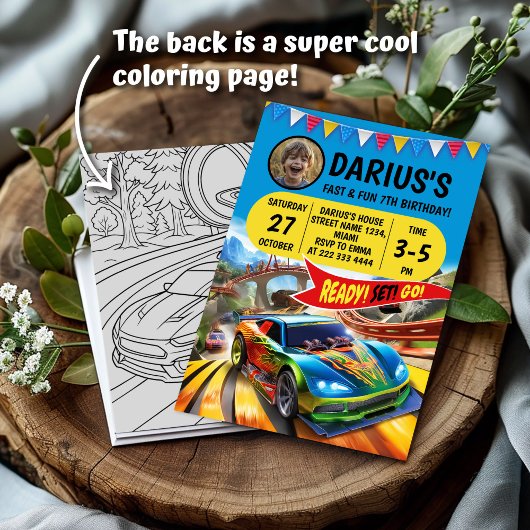 Invitation Course Anniversaire Bash