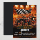Invitation Course ATV d'anniversaire de course tout-terrain p (Devant / Derrière)