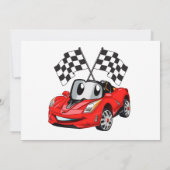 Invitation Course au drapeau des caricatures rapides - Choisi (Dos)