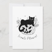 Invitation Course de chat d'automne Halloween (Dos)