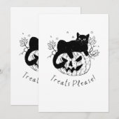 Invitation Course de chat d'automne Halloween (Devant / Derrière)