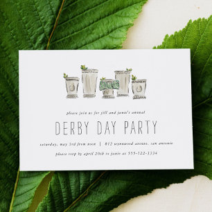 Invitation Course de chevaux de Mint Julep Derby Day Party Ho