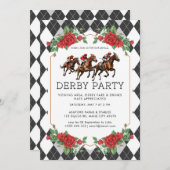 Invitation Course de chevaux Derby Party Équestre (Devant / Derrière)