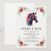 Invitation Course de chevaux moderne Derby Fête Équestre (Devant / Derrière)