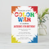 Invitation Course de couleur de l'invitation | d'anniversaire (Debout devant)